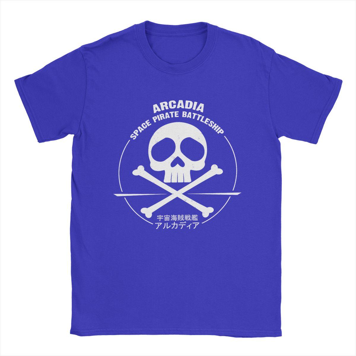 

Arcadia Space Pirate Captain Harlock Albator Men s T Shirt Vintage Tees Short Sleeve O Neck T-Shirt Cotton Gift Idea Clothing L