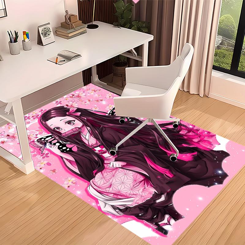 Demon Slayer Nezuko2 Printed Absorbent Washable Carpet, Non-Slip Bathroom Mats, Kitchen Rugs, Yoga Mat,Living Room Entrance, Camping Picnic Rugs