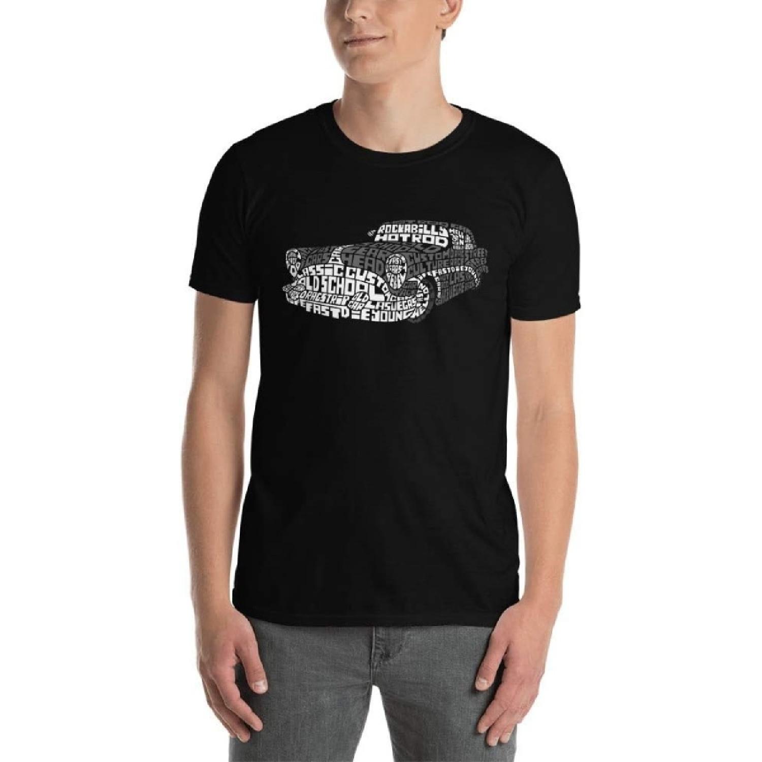 Винтажная футболка для мужчин с принтом Hot Rod Rat Street Fink Steampunk Car, забавные надписи, черная XXXXXL разноцветный