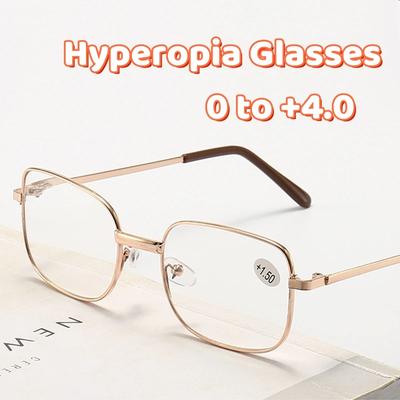 Anti-scratch Diopter Eyeglasses Ultralight Clear Reading Glasses Anti Fatigue Presbyopic Square Full Frame Presbyopic Glasses