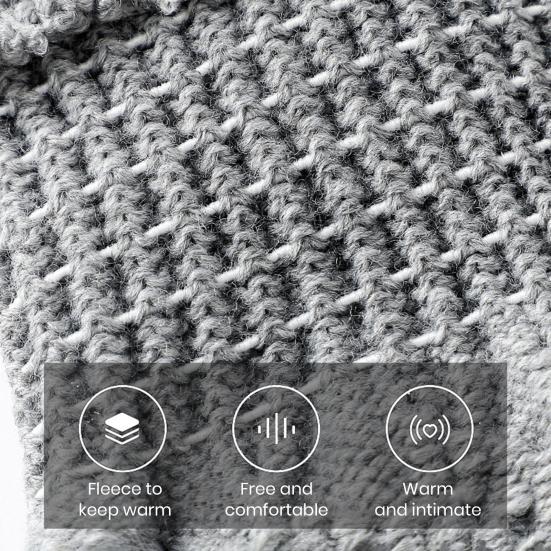 1 Pair Women Men Autumn Winter Knitting Gloves Solid Color Thickened Ribbed Cuffs Ridding Gloves Touch Screen Windproof Gloves