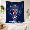 Paris Saint-germain Customize Text Tapestry Boho Wall Hanging Machine Washable Ideal for Studio Apartment All-Season Use