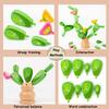 Cactus Letter Blocks Montessori Wooden Toys Children Sensory Play Fine Motor Training Stacking Building Block Educational Toys