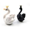 2pcs/set Resin Couples' Crown Swan Decor Set | Aquarium Landscape Ornament | Bonsai Decoration | Home Decor for Fish Tank & Tabletop Styling