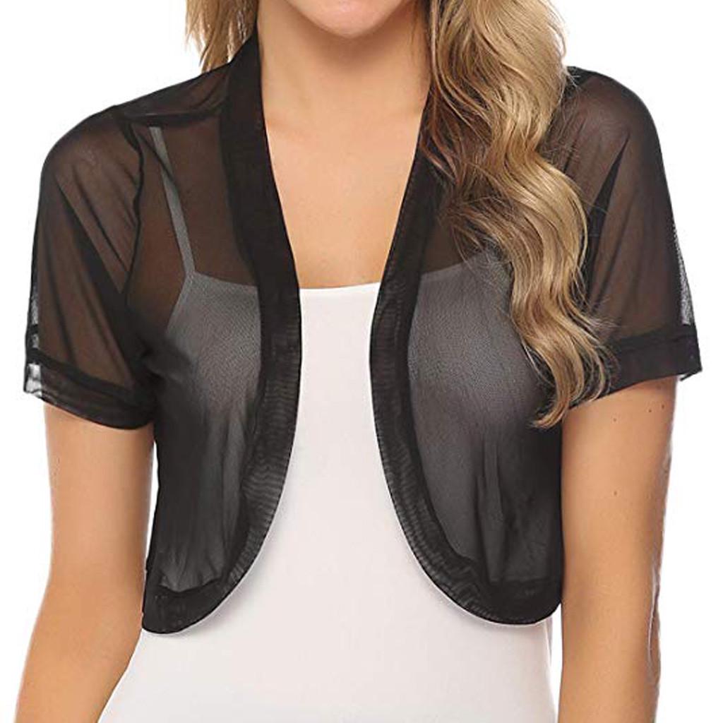 Chiffon Bolero Bolero Jacke Kurzarm Bolero Chiffon Weste Bolero