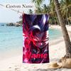 Dragon Ball Benutzerdefinierter Name Aufgedrucktes Strandtuch Personalisiertes Weiches Handtuch für Schwimmen Strand Reisen