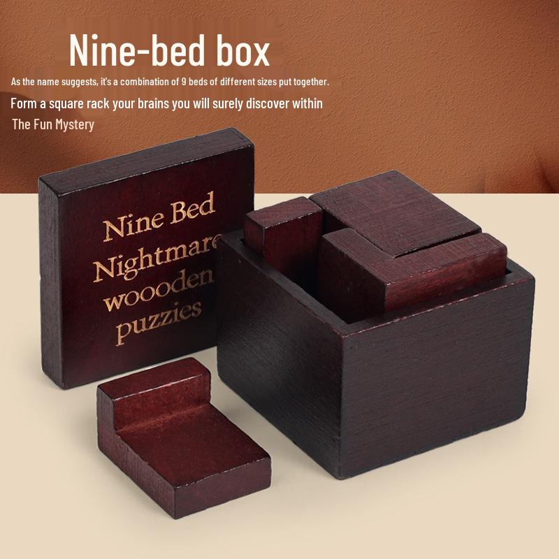 Pandora s Box 3D Wooden Luban Lock Puzzle: Brain-Teasing Classical Building Blocks Toy