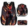 Spider-Man School Bag Lunch Bag Pencil Bag Elementary School Backpack Cartoon Peripheral Backpack Children's Bag Three-piece Set