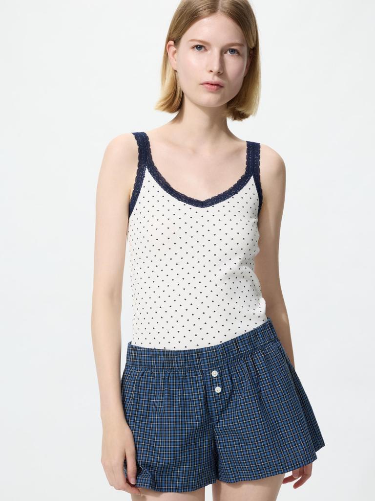 Uniqlo Japan Rib Lace V Neck Camisole