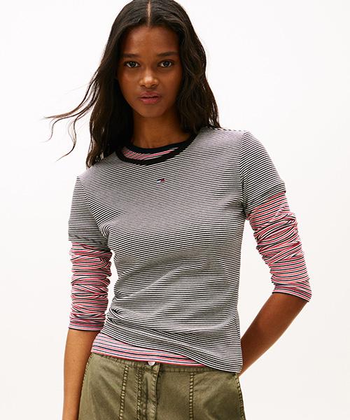 Tamijinseu Slim Essential Rib T-Shirt (T32G0Tto08Twt10Ap)