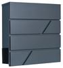 Anthracite Mailbox with Newspaper Holder for a House with a Garden Block