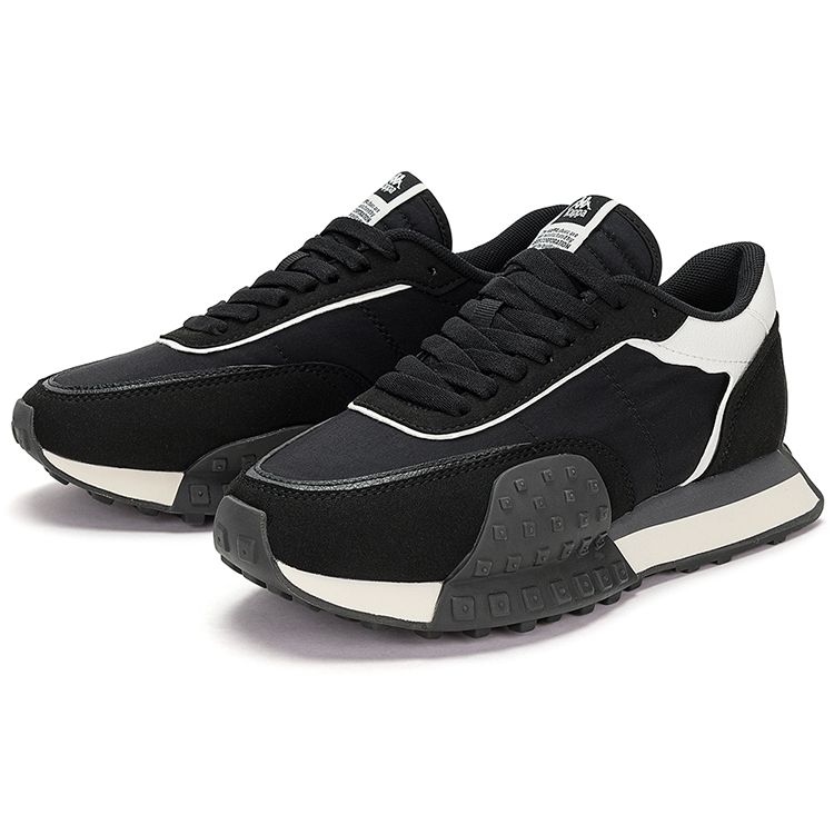 Kappa Retro Fashion Fabric Low-Top Running Shoes Unisex sneakers Black White K0DW5MM08-990