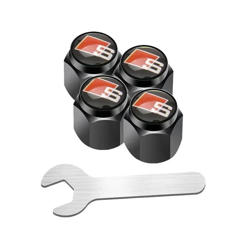 2026 Alloy Car Wheel Tire Valve Stem Caps Covers For S1 Sline R8 B6 Quattro TT A4 A5 A6 A3 A1 A7 S6 S8 S4 S2 RS3 RS5 Q3 Q5 Q7 2x