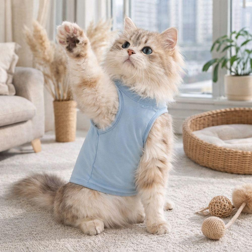 Soft Pet Anti-Lick Suit Adjustable Cat Sterilization Suit Cat Vest Cat Weaning Suit Pet Supplies