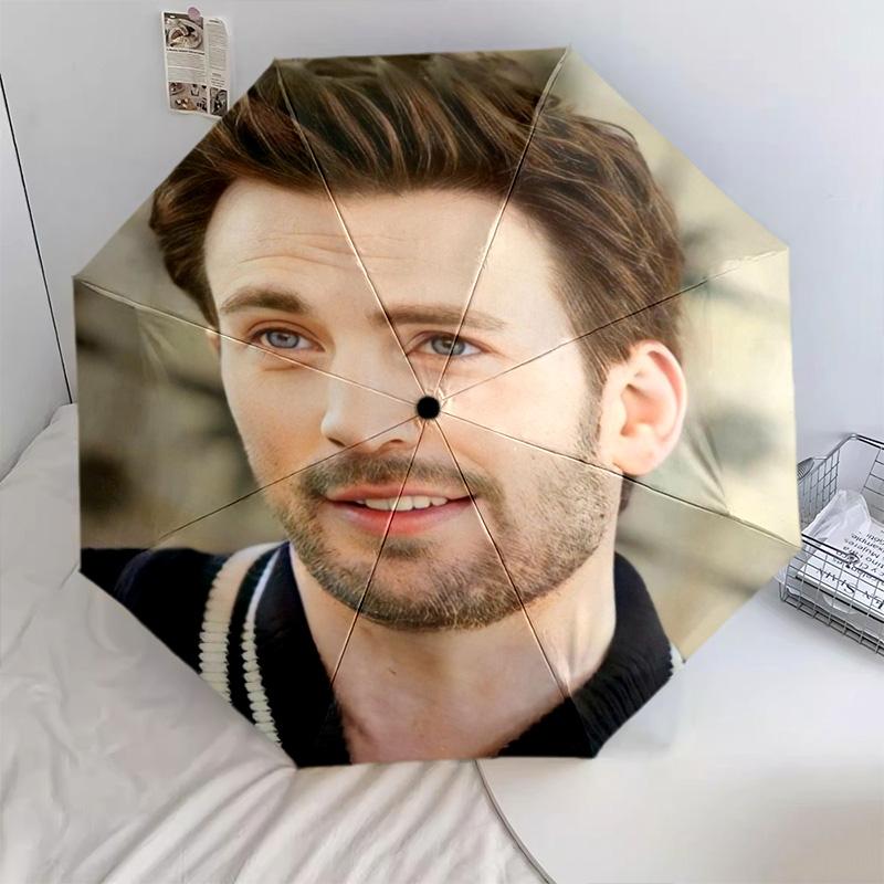 Chris Evans Automatic Umbrella - Suitable Travel Outdoor Portable Umbrella Birthday Gift Daily Essentials