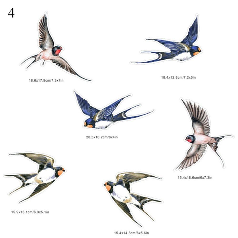 Adhesive Home Decor Electrostatic Hummingbird Stickers Window Film Glass Sticker Painting Decals