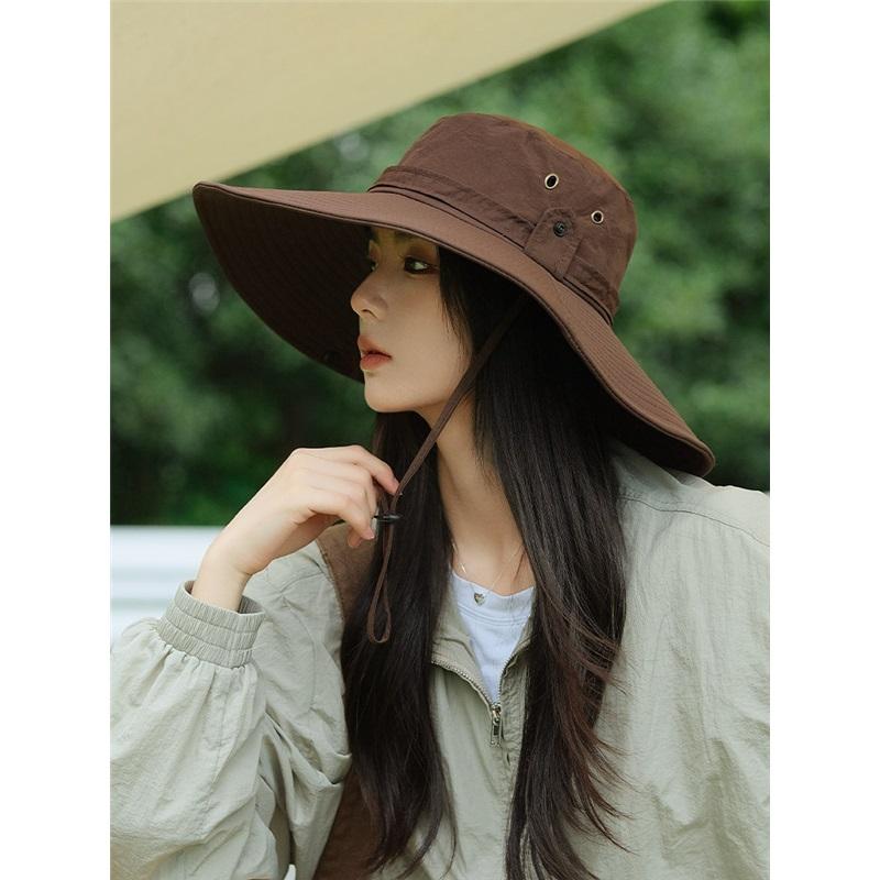 Mountaineering Hat Camping Hat Spring And Summer Waterproof Fisherman Hat Female Sunscreen Outdoor Western Denim Nylon Quick Drying Hat