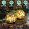 Waterproof Outdoor Light Solar Powered Solar Cracked Glass Light for Lawn Patio Garden Pathway Yard Holiday Party Night Decor