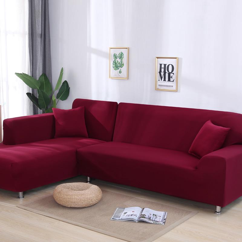 Solide Ecksofabezüge, Couch-Schonbezüge, elastisches Material, Sofa-Hautschutz für Haustiere, Chaiselongue-Bezug, L-förmiger Sofa-Sessel