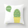 Office Chair Cushion Cover Creative Cartoon Cactus Print Pillow Cover Fashionable Luxury Home Decoration