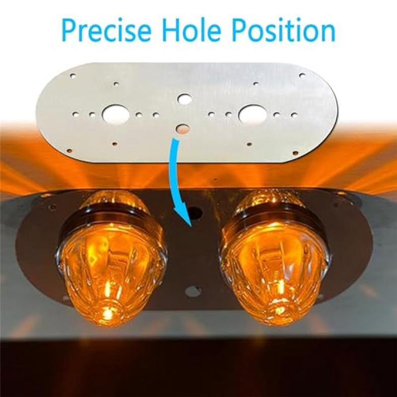 

For Commercial Truck Above Door Dome Light Mounting Plate 2X Watermelon Light Plate For Peterbilt 359 379 389 Kenworth W900L как