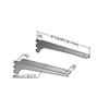Royal Wood Bracket, Chrome Plated, for Wooden Shelves, A-32/33, Model: 300, 3-Prong Type, Sold As a Set of Left and Right
