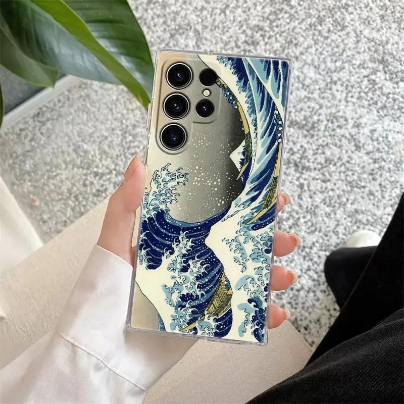 

Katsushika Hokusai Art Great Wave Phone Case For Samsung Galaxy S23 S24 S22 S25 Ultra Plus Cover For Galaxy S25+ S24+ S23+ S22+ Galaxy S24Plus