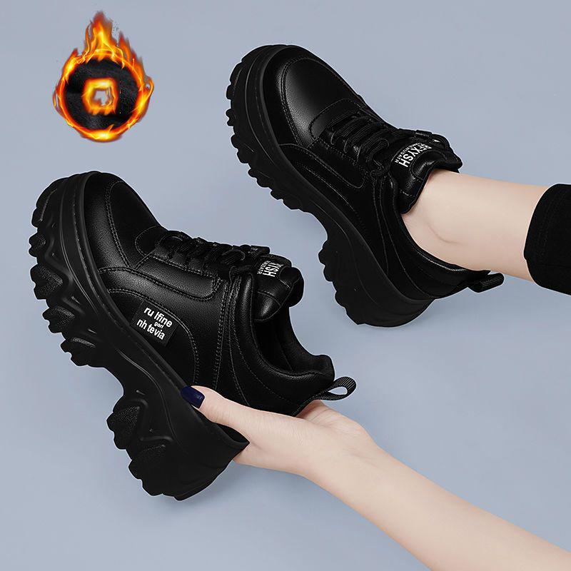 Adidași cu Platformă pentru Femei Adidași de Primăvară Pantofi Albi Tocuri Înalte Pană Pantofi Sport de Exterior Pantofi Casual Respirabili