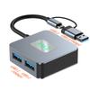 4 In 2 Type-C + USB To USB3.2*4 Interface Hub Adapter Dock for MacBook iPad Pro