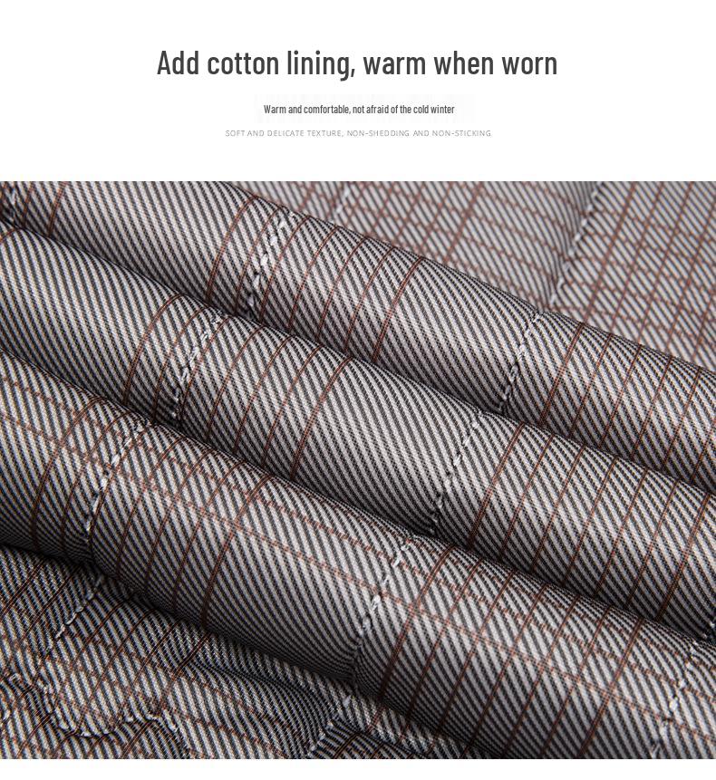 Men's Winter Cotton Jacket: Thickened, Stand Collar, Business Casual, Middle-Aged Dad's Outerwear.