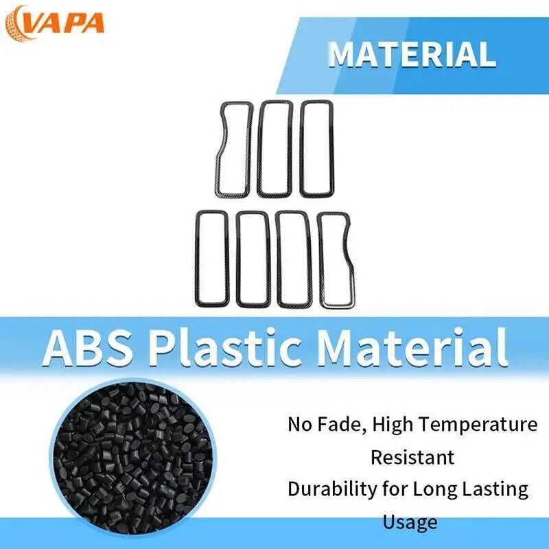ABS Car Front Grille Ring Cover Bumper Mesh Trim Decoration for Jeep Wrangler JL Gladiator JT 2024 Up Exterior Accessories