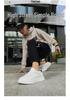 Men's Autumn Breathable Hidden Height Increasing Embossed Sneakers with Thick Soles