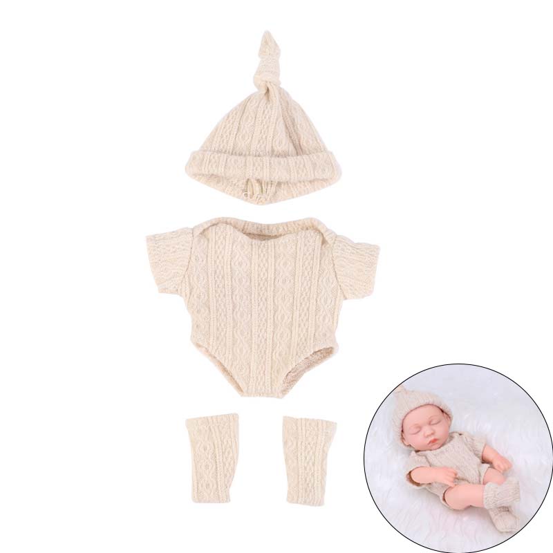 Vêtements pour poupée bébé pour poupées reborn de 20 cm Ensemble pour poupées de 7,87 pouces Pull Combinaison Vêtements pour poupée Jouet à habiller DIY Accessoires pour poupée