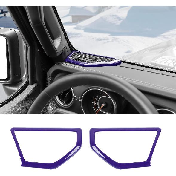 RT-TCZ A Pillar Speaker Trim Cover Ring Decoration Interior Accessories for 2018 2019 2020 2021 2022 Jeep Wrangler JL JLU (Red)