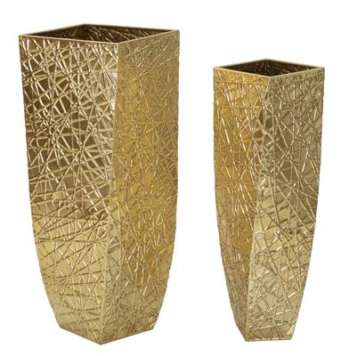 Vase Holder Squeer Set 2 Pcs Cm 34X34X90-25X25X78