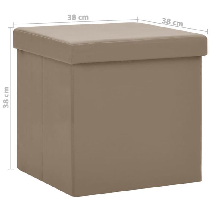 VidaXL Tabouret de Rangement Pliable Coffre de Rangement Conteneur de Rangement de Salon Salle de Séjour Maison Intérieur 338784