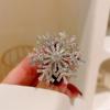 Fashion Pins Charms Rotatable Spinner Crystal Rhinestones Brooch Snowflake Brooch Pins For Women Wedding Jewelry Brooches Accessory