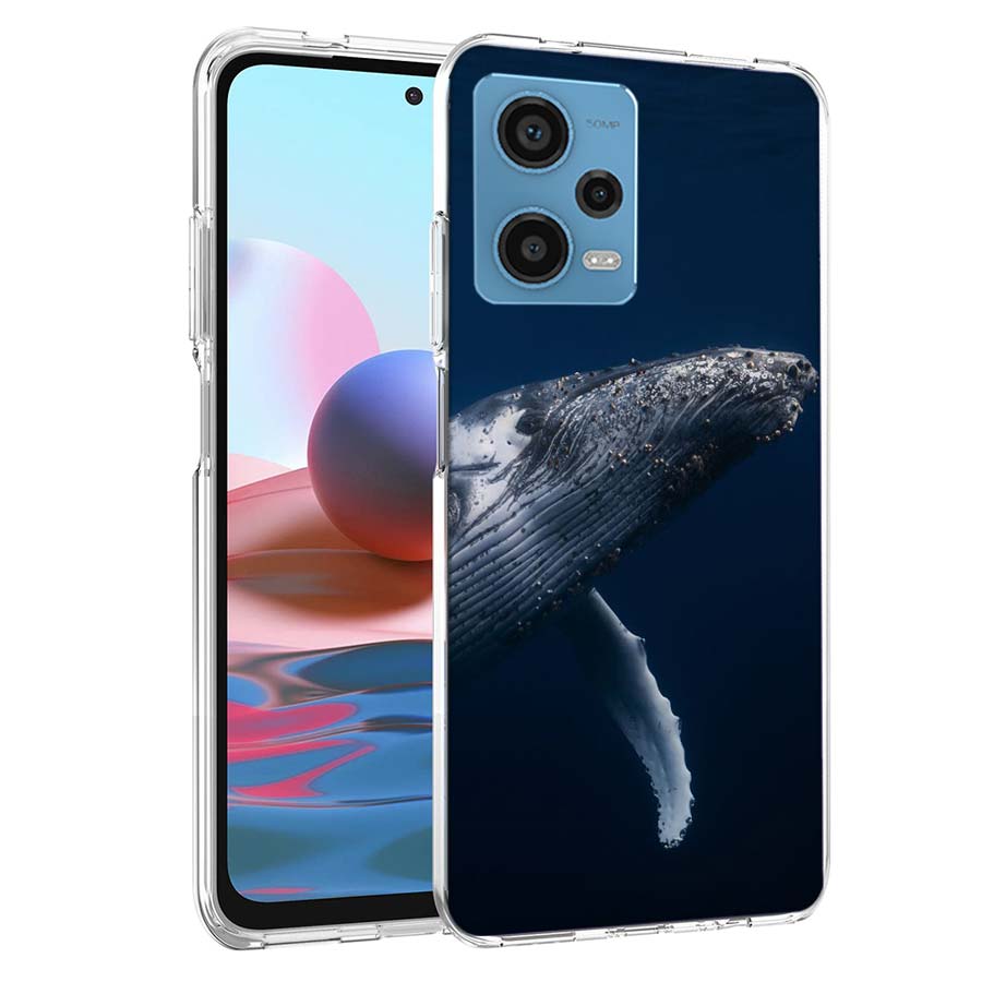 Whale Sea Giant Phone Case For Redmi Note 13 12 14 15 Pro Plus 13R 11 11T 11E 11S 10 Pro 10S 9 9S Cover Cell Clear TPU Capa Case