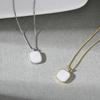 Elegant Minimalist Square Shell Necklace for Women - Trendy Niche Design, Exquisite Clavicle Chain