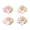 Small Pet Straw Hat Spring Summer Camping Photography Dogs Straw Hat Elegant Style Outdoor Sun Hat for Dogs and Cats