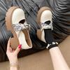 Printed Soft Bottom Fashion Half Slippers Women's 2025 Spring New Casual Flat Bottom One Pedal