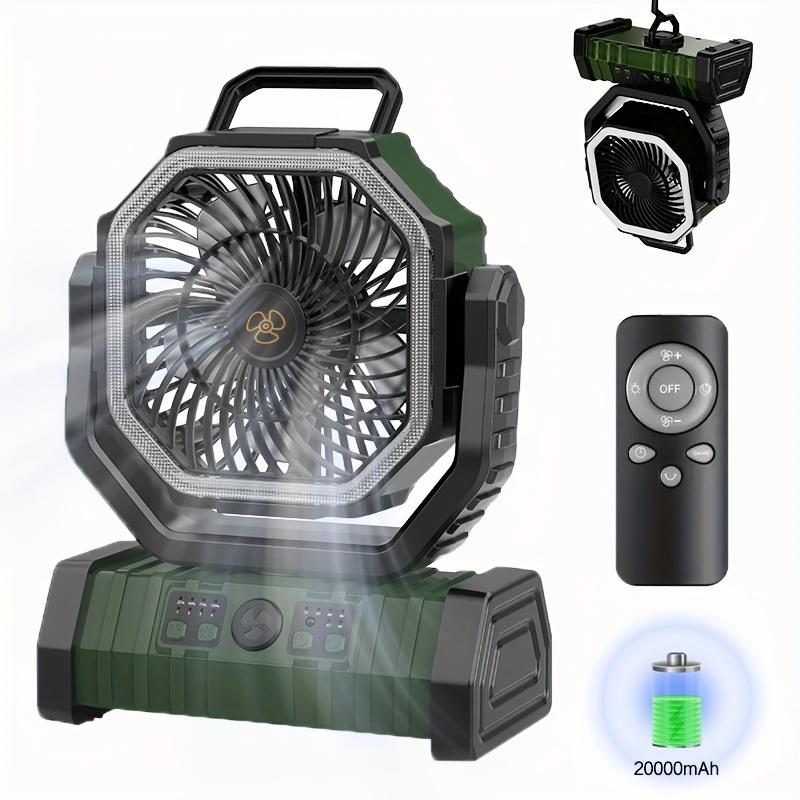 

20,000Mah Portable Fan for Outdoor Camping, USB Rechargeable Fan Ideal for Fishing, Compact Tent Fan for Camping, Suitable for Outdoor And Indoor Use 20000mAh зелёный