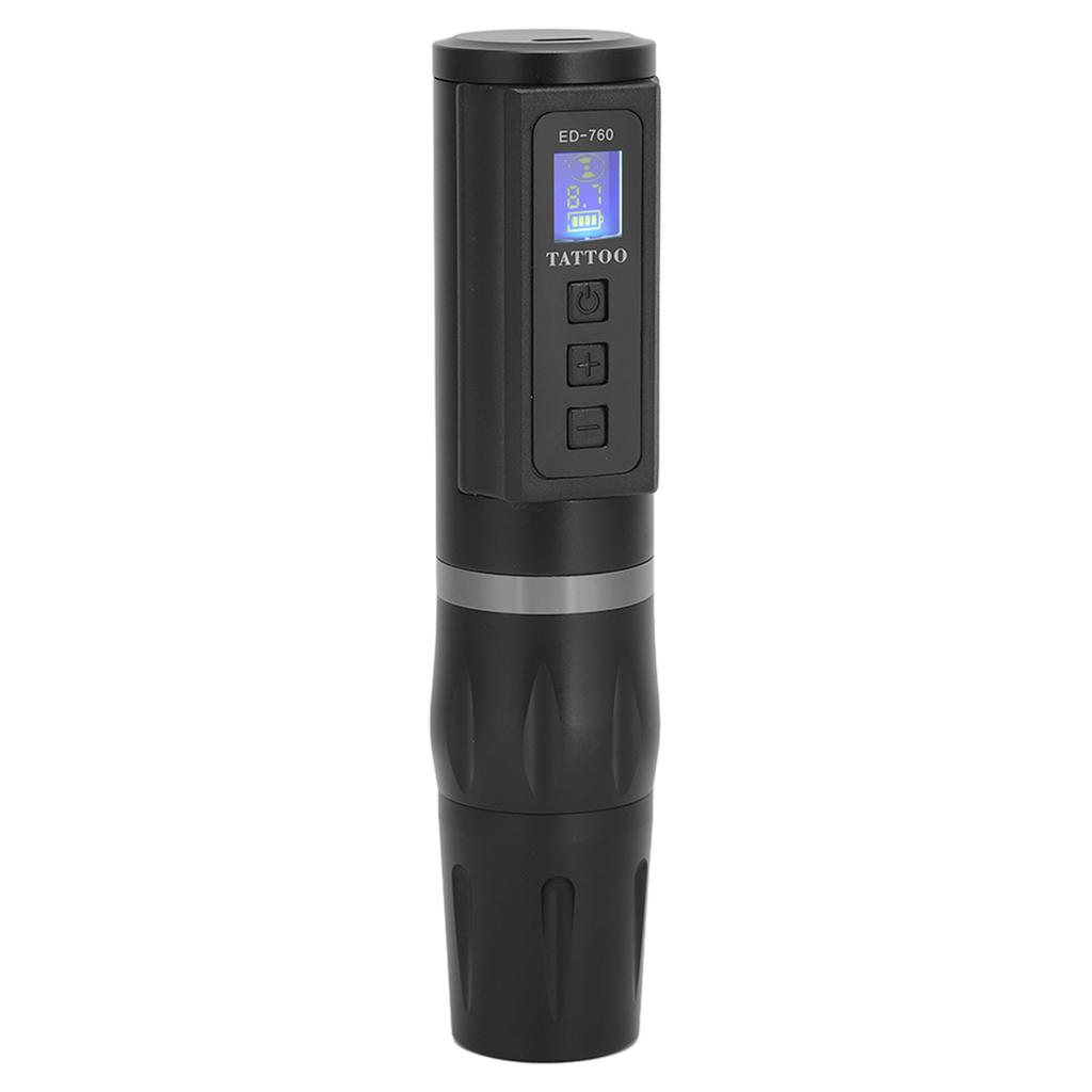 Cordless Tattoo Pen Machine Aluminum Alloy Frame Digital Display High Speed Tattoo MachineGrey