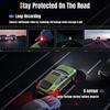 Dash Cam for Cars 4K, 9.66" Touch Screen Rear View Mirror Camera, Front & Rear Recording, Wide Angle, Night Vision,32GB Card