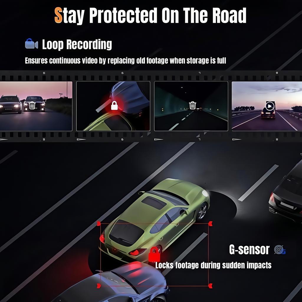 Dash Cam for Cars 4K, 9.66" Touch Screen Rear View Mirror Camera, Front & Rear Recording, Wide Angle, Night Vision,32GB Card