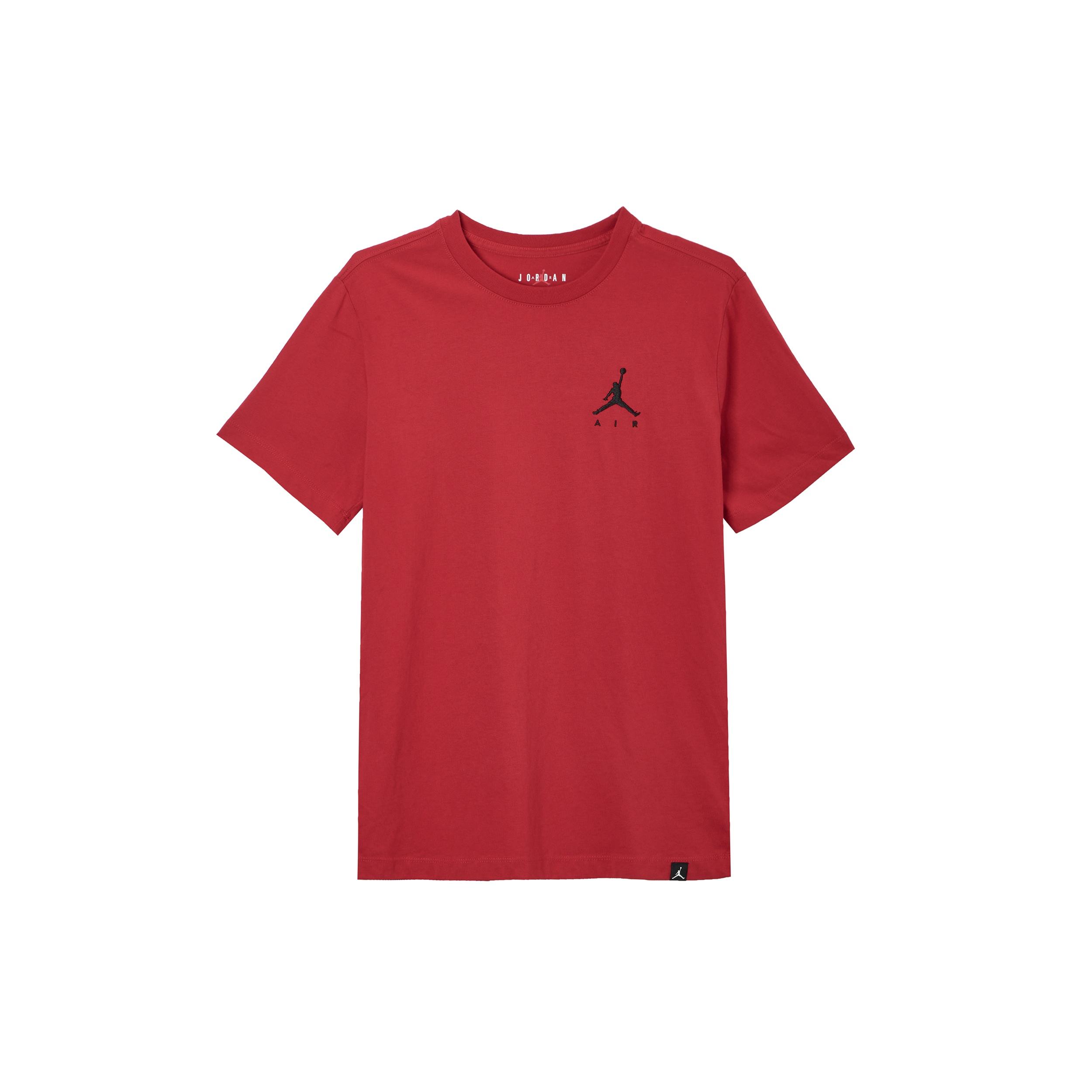 Air Jordan Jumpman Logo Embroidered Knit Sports Short Sleeve Red Men s DA6800-687 XL
