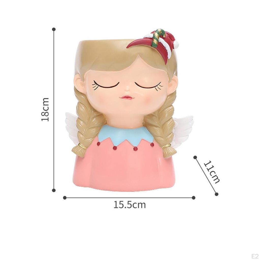 Creative Cute Girl-Shaped Resin Plant Pot, Decorative Indoor And Outdoor Tabletop Flower