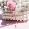 Stylish Pearls and Furry Sphere Pendant Multipurpose Pearls Sphere Key Rings Soft Car Key Chain Charm for Fashion Lovers