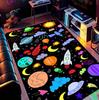 Galaxy Starry Night Rocket Carpet Playroom Floor Mat Kids Bedroom Decor Non Slip Rug Audio-Visual Room Floor Mat Door Mat