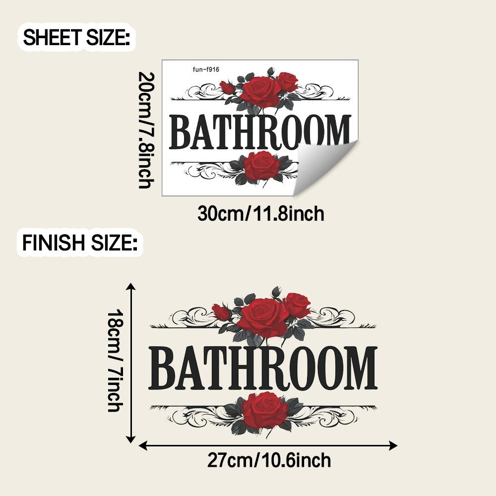 

Розы, Ванная комната Английский слоган, Наклейки на дверь, Наклейки на стену для украшения дома